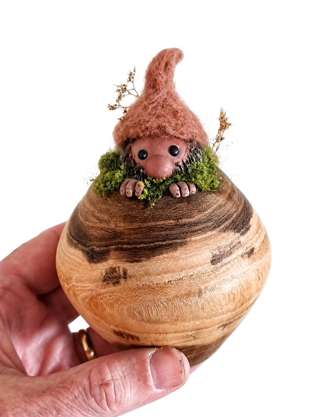 Woodland Acorn Folk — handcrafted miniature diorama, Little World Pieces